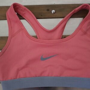 Nike Women's Coral and Gray Sports Bra